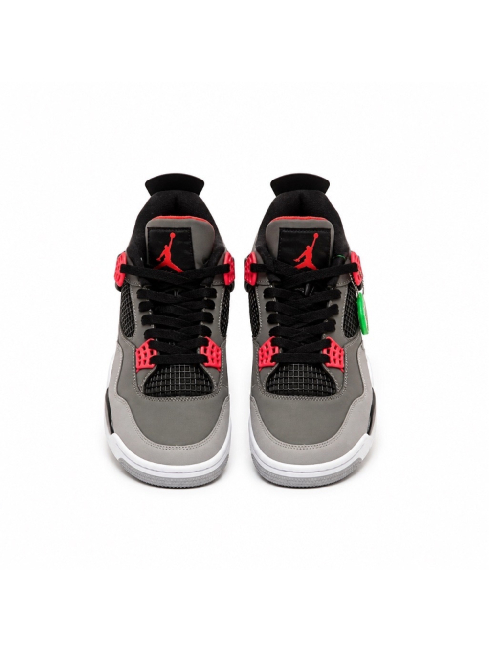 Men's Jordan Air Jordan 4 Sneakers in Grey and Red (Infrared).